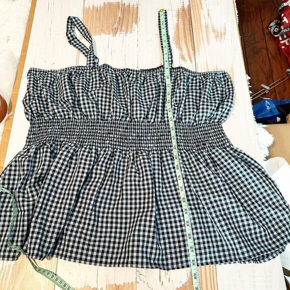 Weekend Susan Betro Smocked Empire Plaid Cami Plus Size 2X - Picture 6 of 8